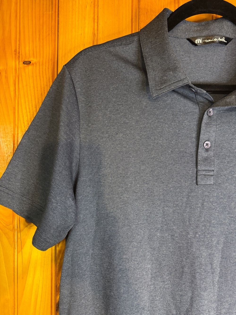 Travis Mathew Men's Charcoal Heather Polo - Picture 6 of 11